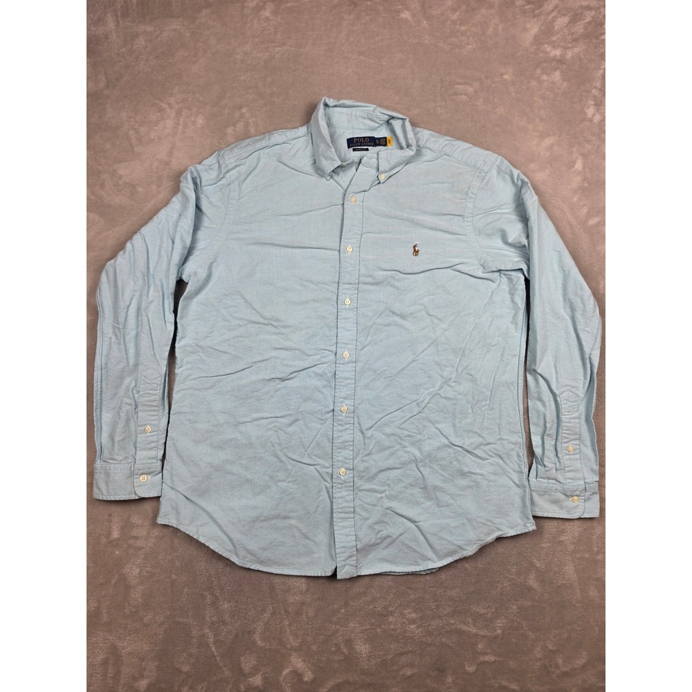 Polo Ralph Lauren Button Down Shirt Mens XL Light Blue Classic Fit Oxford *Read